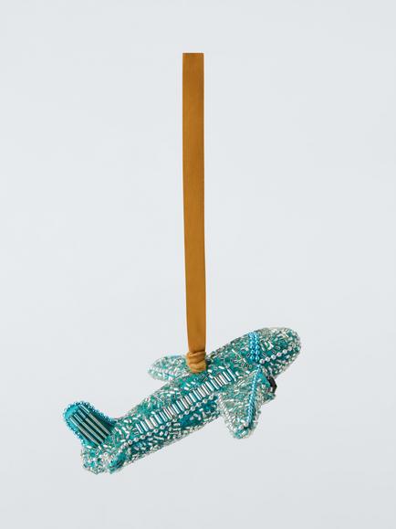 John Lewis The Connoisseur Beaded Aeroplane Tree Decoration, Multi, Multi
