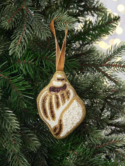 John Lewis The Connoisseur Beaded Shell Tree Decoration, Copper - view 2, Multi