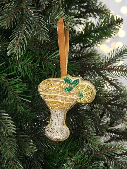 John Lewis The Connoisseur Beaded Margarita Tree Decoration, Multi - view 2, Multi