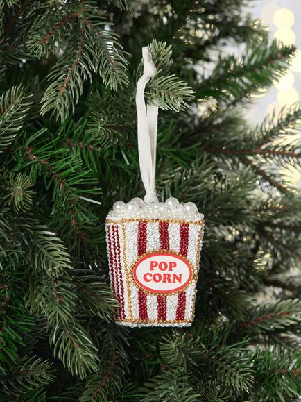 John Lewis The Enthusiast Beaded Popcorn Tree Decoration, Multi - view 2, Multi