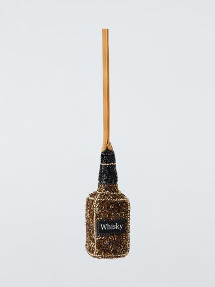 John Lewis The Connoisseur Beaded Whisky Bottle Tree Decoration, Multi, Multi