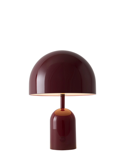 Tom Dixon Bell Portable Table Lamp, Burgundy, Burgundy