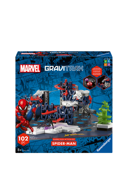 GraviTrax Marvel Spider-Man Marble Run Action Set, Multi