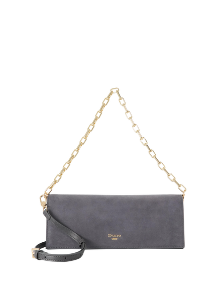 Dune London Bemuse Suede Clutch Bag, Grey, Grey