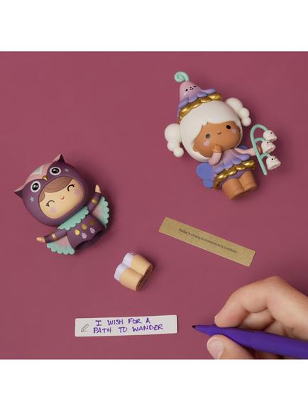 Momiji Sugar Plum Wood Message Doll, Assorted - view 2, Multi