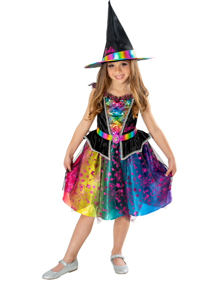 Barbie Kids' Rainbow Witch Costume, Multi