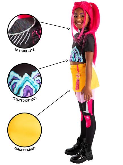 K-Pop Demon Hunters Kids' Mira Costume & Wig Bundle - view 2, Multi