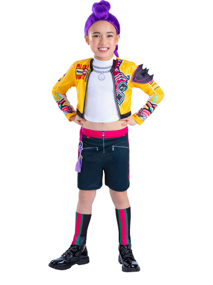 K-Pop Demon Hunters Kids' Rumi Costume & Wig Bundle, Multi