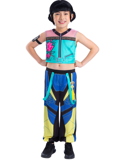 K-Pop Demon Hunters Kids' Zoey Costume & Wig Bundle, Multi