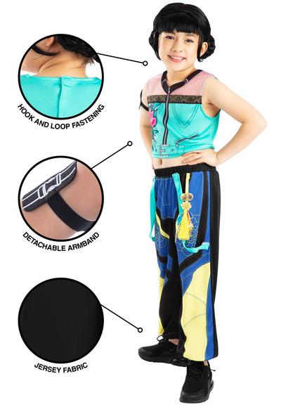K-Pop Demon Hunters Kids' Zoey Costume & Wig Bundle - view 2, Multi