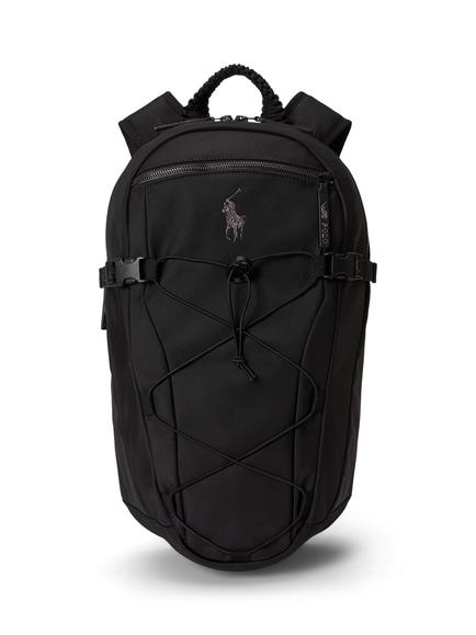Ralph Lauren Logo Trim Backpack, Black, Black