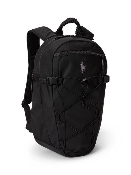 Ralph Lauren Logo Trim Backpack, Black - view 2, Black