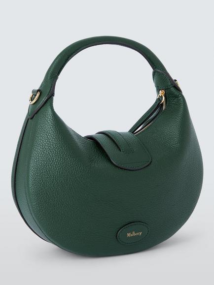 Mulberry Eliza Leather Crescent Bag, Mulberry Green - view 2, Mulberry Green