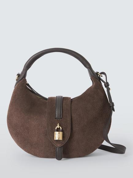 Mulberry Eliza Crescent Grab Bag, Chocolate Suede, Chocolate Suede