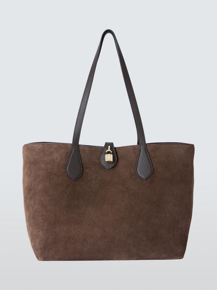 Mulberry Eliza Tote Bag, Chocolate Suede, Chocolate Suede