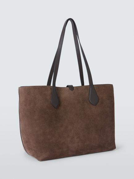 Mulberry Eliza Tote Bag, Chocolate Suede - view 2, Chocolate Suede