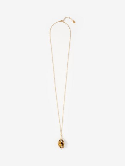 Mint Velvet Embellished Pendant Necklace, Gold, Gold