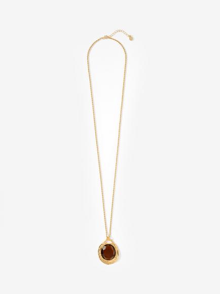 Mint Velvet Long Pendant Necklace, Gold, Gold