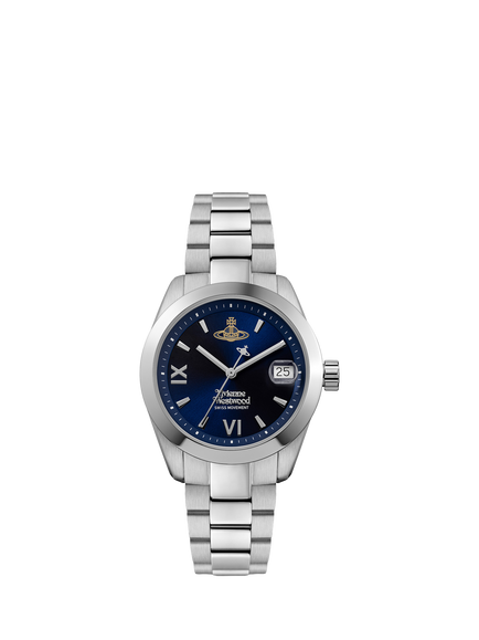 Vivienne Westwood VV360DBLSL Women's Unisex Round Bracelet Strap Watch, Silver, Silver