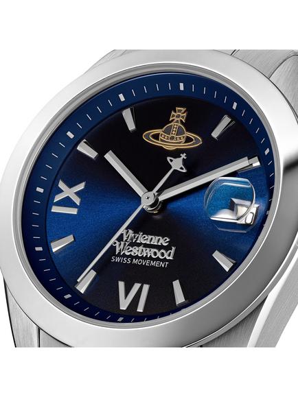 Vivienne Westwood VV360DBLSL Women's Unisex Round Bracelet Strap Watch, Silver - view 2, Silver