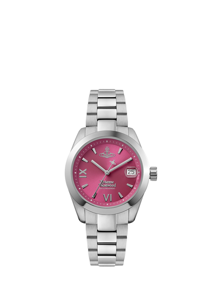Vivienne Westwood VV360RPSL Unisex 36 Fenchurch Round Bracelet Strap Watch, Silver, Silver
