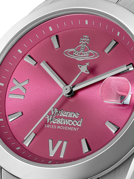 Vivienne Westwood VV360RPSL Unisex 36 Fenchurch Round Bracelet Strap Watch, Silver - view 2, Silver
