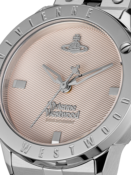 Vivienne Westwood VV365PPKSL Women's Round Bracelet Strap Watch, Silver - view 2, Silver