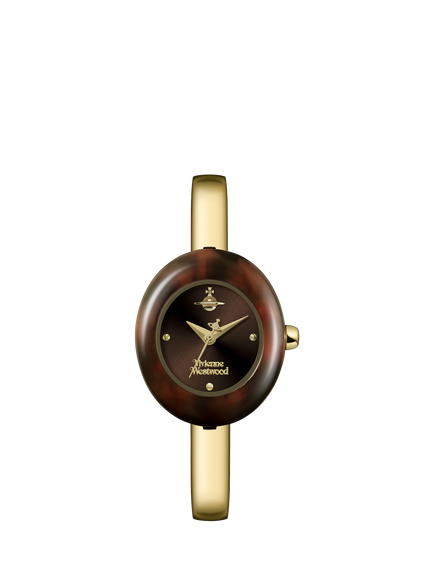 Vivienne Westwood VV369BRGDT Women's Round Clasped Strap Watch, Gold, Gold