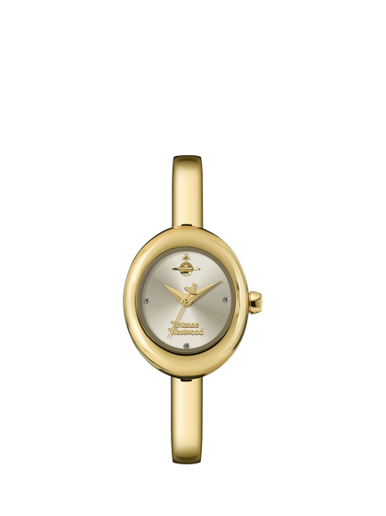 Vivienne Westwood VV370LCPGD Women's Round Clasped Strap Watch, Gold, Gold
