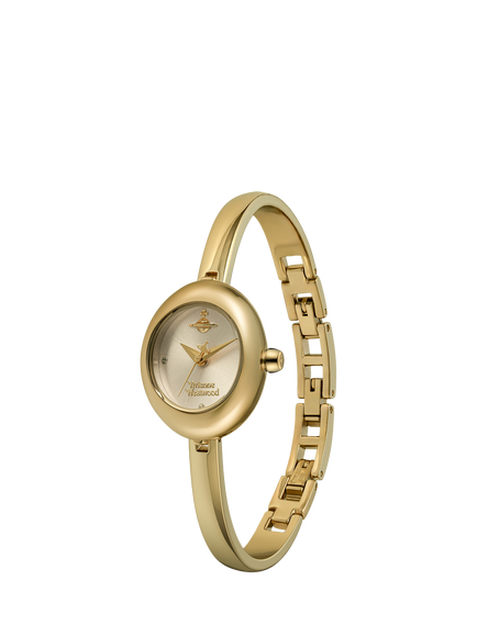 Vivienne Westwood VV370LCPGD Women's Round Clasped Strap Watch, Gold - view 2, Gold
