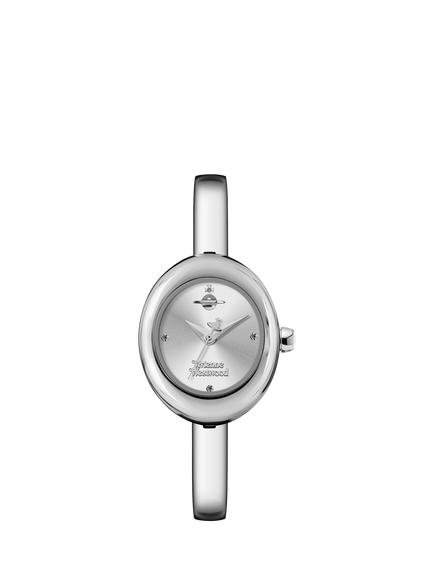 Vivienne Westwood VV370SLSL Women's Round Clasped Strap Watch, Silver, Silver