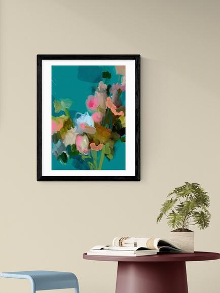 EAST END PRINTS Ana Rut Bre 'Bouquet Floral II' Framed Print, 53.4 x 43.4cm, Black - view 2, Black
