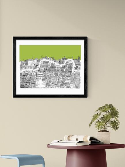 EAST END PRINTS Lizzie Prestt 'Home' London Framed Print, 43.4 x 53.4cm, Black - view 2, Black