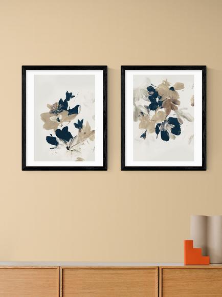 EAST END PRINTS Dan Hobday 'Summer View' Framed Print, Set of 2, 53.4 x 43.4cm, Black - view 2, Black