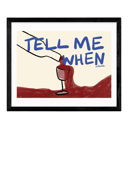 EAST END PRINTS Stephie Cardona 'Tell Me When' Framed Print, 43.4 x 53.4cm, Black, Black