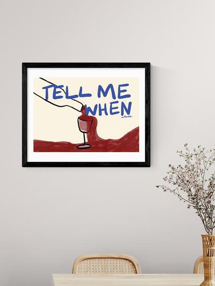 EAST END PRINTS Stephie Cardona 'Tell Me When' Framed Print, 43.4 x 53.4cm, Black - view 2, Black