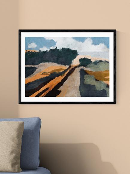 EAST END PRINTS Dan Hobday 'Trevessa' Framed Print, 63.4 x 83.4cm, Black - view 2, Black