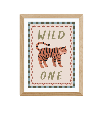 EAST END PRINTS Kid of the Village 'Wild One' Framed Print, 43.4 x 33.4cm, Natural, Natural