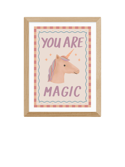 EAST END PRINTS Kid of the Village 'You Are Magic' Framed Print, 43.4 x 33.4cm, Natural, Natural