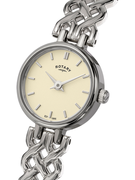 Rotary RLB10045/70 Women's 1895 Bracelet Strap Watch, Silver - view 2, Silver