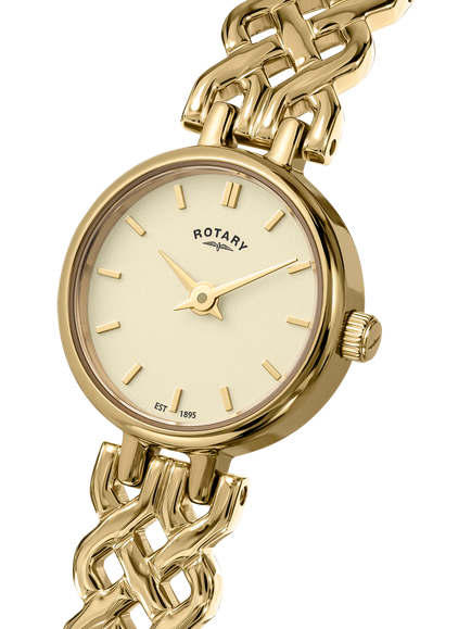 Rotary RLB10046/03 Women's 1895 Bracelet Strap Watch, Gold - view 2, Gold