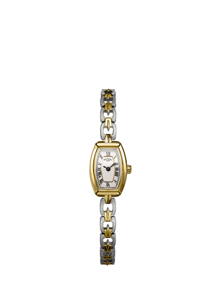 Rotary RLB10053/01 Women's 1895 Roman Numeral Bracelet Strap Watch, Two Tone, Two Tone