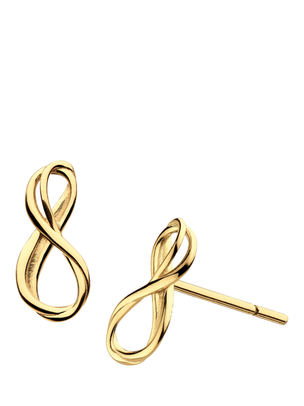 Kit Heath Infinity Mini Stud Earrings, Yellow Gold, Yellow Gold