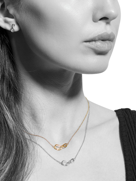 Kit Heath Infinity Mini Necklace, Yellow Gold - view 2, Yellow Gold