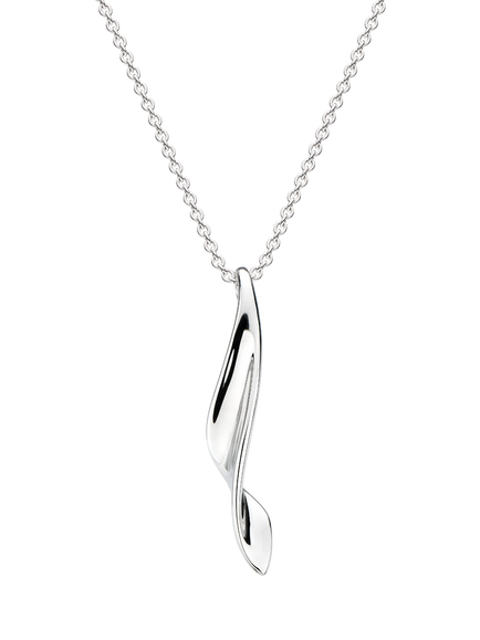 Kit Heath Serenity Curve Small Necklace, Silver, Silver