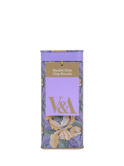 V&A William Morris Double Choc Chip Biscuit Tin, 100g, Multi