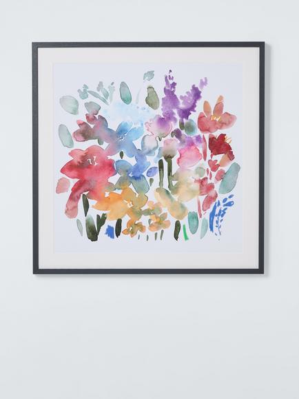 John Lewis bluebellgray 'Kintyre' Floral Framed Print & Mount, 82.7 x 82.7cm, Multi, Multi