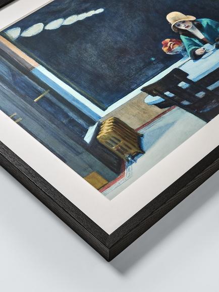 John Lewis Edward Hopper 'Automat' Framed Print & Mount, 53 x 67cm - view 2, Multi