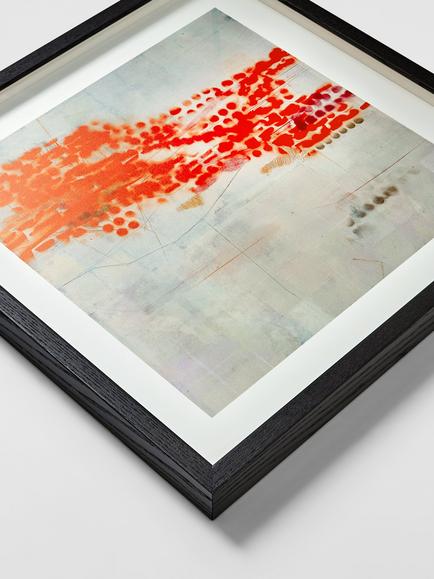 John Lewis Ele Pack 'Orange Then They Flew' Framed Print & Mount, 52 x 52cm, Orange - view 2, Orange
