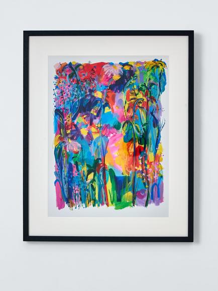 John Lewis Faye Bridgewater 'Flowerbed Collection Study' Framed Print & Mount, 62.5 x 50.5cm, Multi